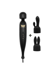 Pixey - Pixey Turbo - Wandvibrator mit 2 Aufsätzen - Schwarz