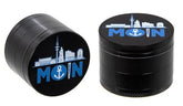 Grinder / Pollinator Aluminium - MOIN, schwarz, 4tlg. 50mm