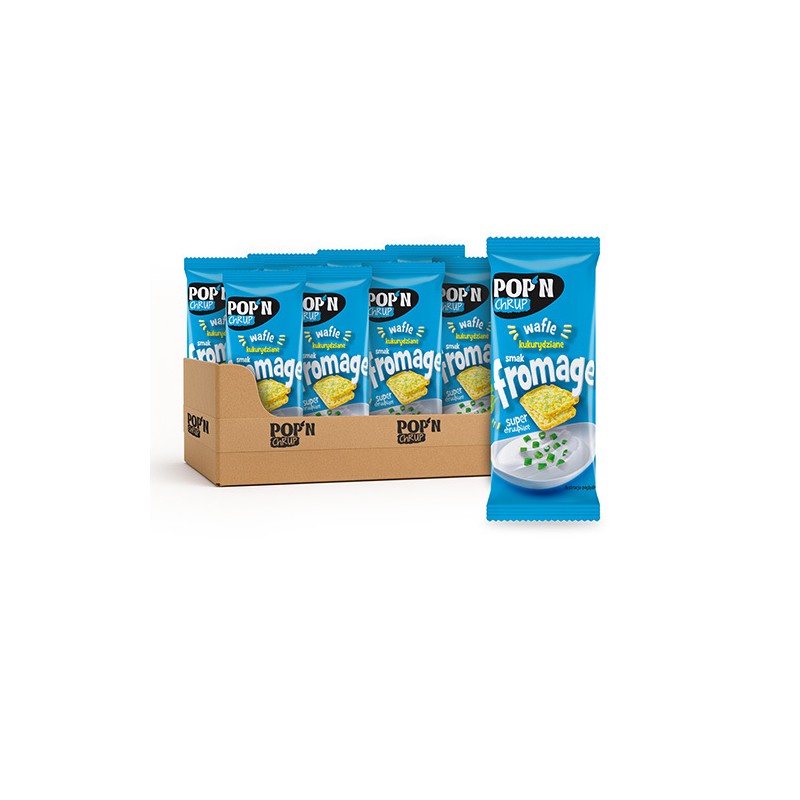 POP'N CHRUP Wafle Kukurydziane - 22g - Fromage x48