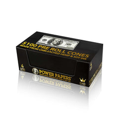 Power Papers 100 DOLLAR - King Size Cones - Prerolled Joints - Box - 24 x 4 Stück