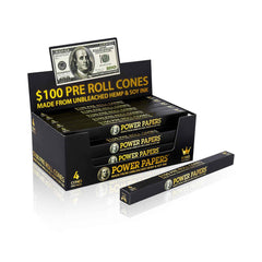 Power Papers 100 DOLLAR - King Size Cones - Prerolled Joints - Box - 24 x 4 Stück
