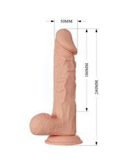 Pretty Love - Buraq - Realistischer Vibrationsdildo 24 cm - Nude