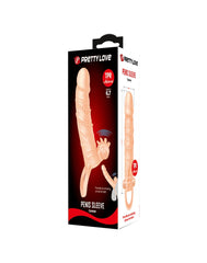 Pretty Love – Connor – Penishüllen-Vibrator mit Klitorisstimulator – Nude