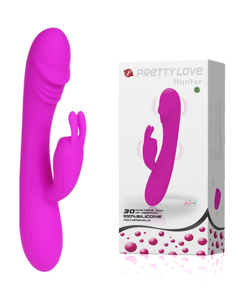 Pretty Love - Hunter - Kaninchen-Vibrator - Deep Rose