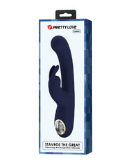 Pretty Love - Lamar - Rabbit-Vibrator mit digitaler LED-Anzeige - Dunkelblau