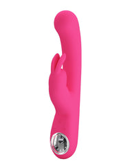 1: Pretty Love - Lamar - Rabbit-Vibrator mit digitaler LED-Anzeige - Pink