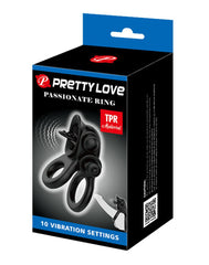 Pretty Love - Passionate Ring - Vibrierender Cockring - Schwarz