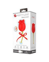 Pretty Love - Rose Lover - Klitoris-Vibrator mit Leckstimulator - Gold & Rot