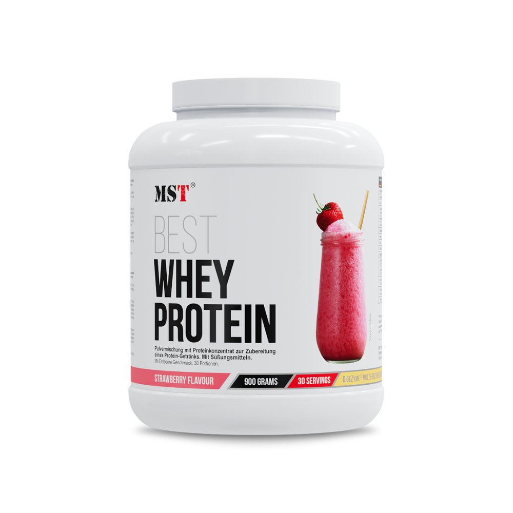 Protein Best Whey + Enzyme 900 g Strawberry