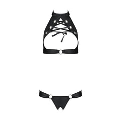 PS Malwia Size Plus 2pcs set with open bra black
