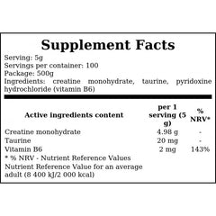 Pure Creatine Monohydrate - 500g x6