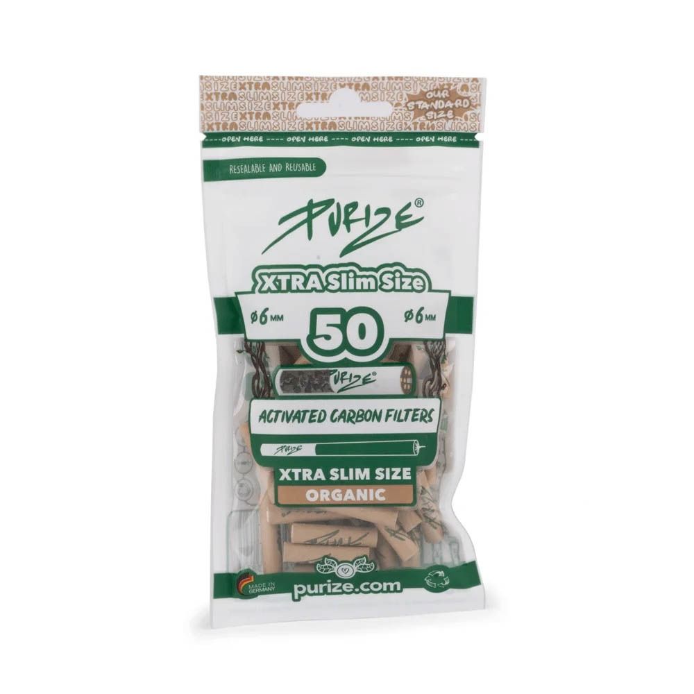 Purize Xtra Slim Aktivkohlefilter, organic - 50Stk.