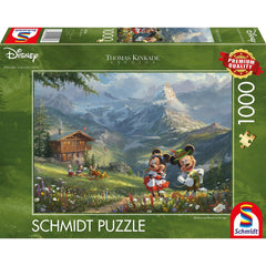 Puzzle Disney Mickey & Minnie in den Alpen, 1000 Teile