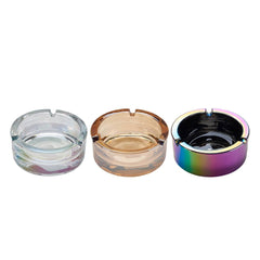 Rainbow Glas Aschenbecher rund - Display - 8 Stück