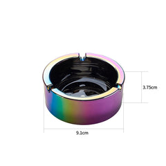 Rainbow Glas Aschenbecher rund - Display - 8 Stück