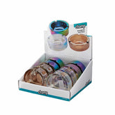 Rainbow Glas Aschenbecher rund - Display - 8 Stück