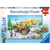 Puzzle Bagger und Waldtraktor, 2 x 24 Teile
