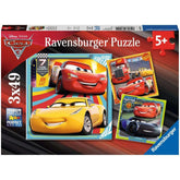 Puzzle Bunte Flitzer, 3 x 49 Teile