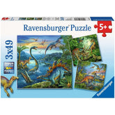 Puzzle Faszination Dinosaurier, 3 x 49 Teile
