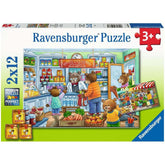Puzzle Komm, wir gehen einkaufen, 2 x 12 Teile