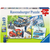 Puzzle Polizeieinsatz, 3 x 49 Teile
