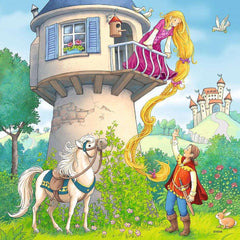 Puzzle Rapunzel, Rotkäppchen & der Froschkönig, 3 x 49 Teile