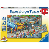 Puzzle Strassenbaustelle, 2 x 12 Teile