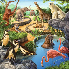 Puzzle Wald-, Zoo-, Haustiere, 3 x 49 Teile