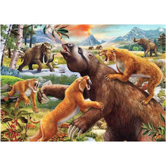 Puzzle Wilde Urzeittiere, 2 x 24 Teile
