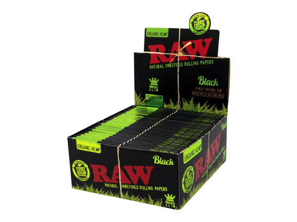 RAW Black Organic Hemp KS Slim (50er)