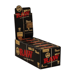 RAW - Black - Rolls King Size - 3m - Display - 12 Stück