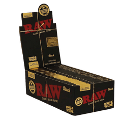 RAW - Black - Single Wide Double Window - Display - 25 x 100 Stück