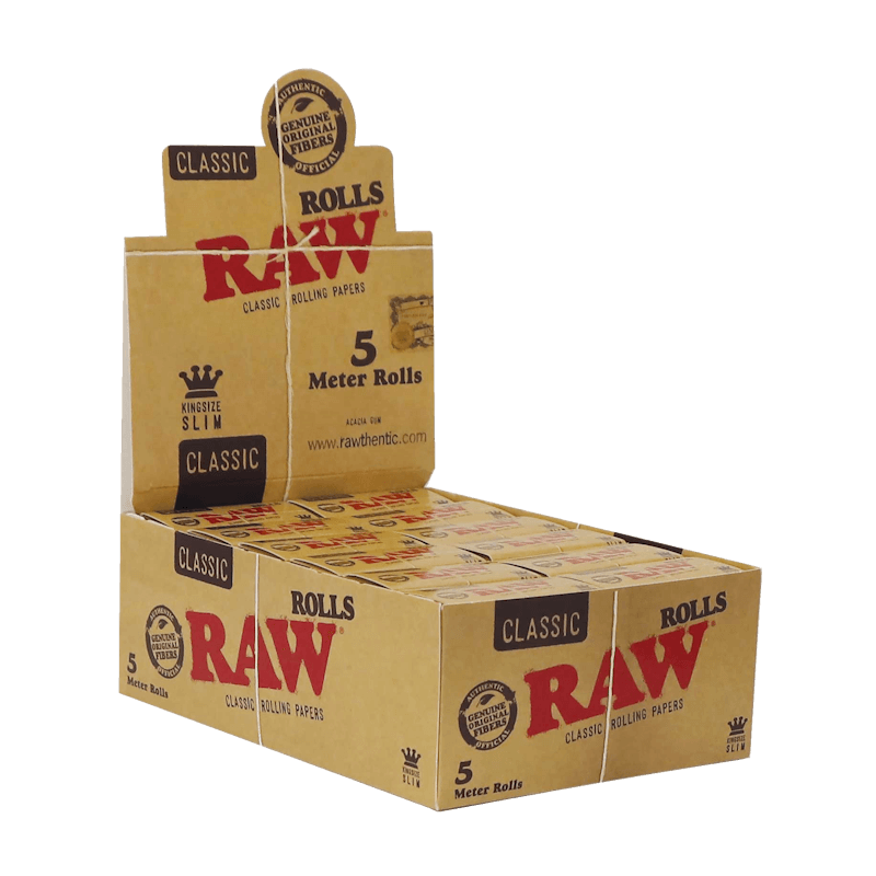 RAW - Classic - Rolls King Size Slim - 5m - Display - 24 Stück