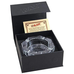 RAW Crystal Ashtray - Kristallglas Aschenbecher - Massiv - 13cm