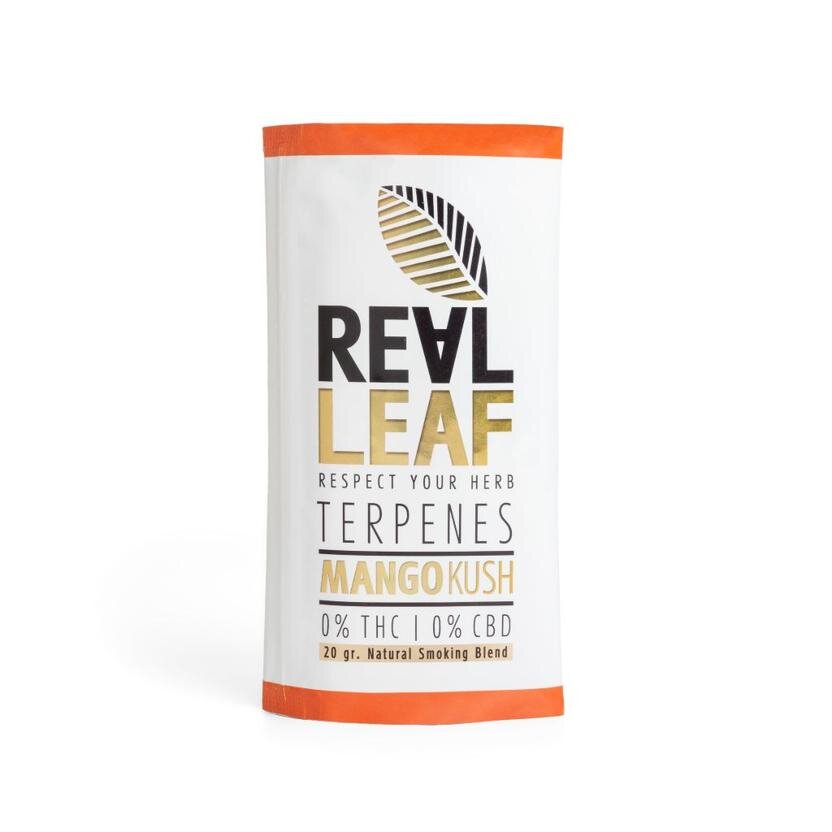 Real Leaf - nikotinfreier Tabakersatz - 20gr - Mango Kush - Display - 5 Stück