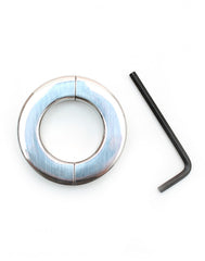 Rimba Bondage Play - Edelstahl Ballstretcher mit Inbusschlüssel (Höhe 1.5 cm)