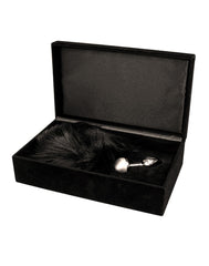 Rimba - Buttplug, KLEIN masiv Edelstahl mit Schwanz (unisex)