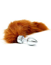 Rimba - Buttplug, KLEIN masiv Edelstahl mit Schwanz (unisex)