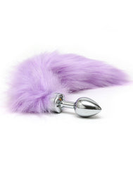Rimba - Buttplug, KLEIN masiv Edelstahl mit Schwanz (unisex)