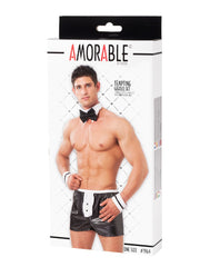 Amorable by Rimba - 4-teiliges Gigolo-Set - One Size - Schwarz