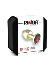 Rimba - Golden Buttplug, KLEIN mit Kristal (unisex)