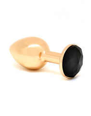 Rimba - Golden Buttplug, KLEIN mit Kristal (unisex)