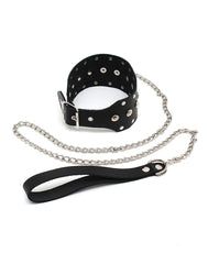 Rimba - Halsband mit Nieten und Hundenketten, verstellbar mit Schalle.