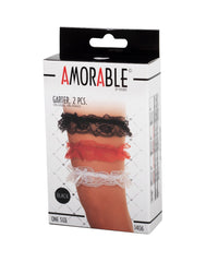 2: Amorable by Rimba - Strumpfbänder (2 Stück) - One Size - Schwarz