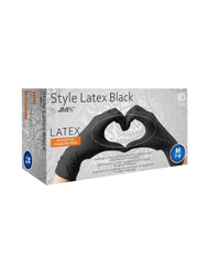 Rimba Latex Play - Einweg-Latexhandschuhe (100 Stück) - Schwarz