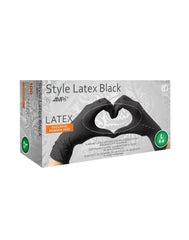 Rimba Latex Play - Einweg-Latexhandschuhe (100 Stück) - Schwarz