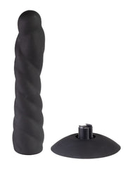 Rimba Latex Play - Austauschbarer Dildo für Strap-on mit Saugnapf - Schwarz