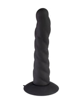 Rimba Latex Play - Austauschbarer Dildo für Strap-on mit Saugnapf - Schwarz