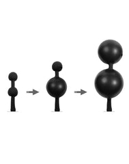 Rimba Latex Play - Aufblasbarer Analplug mit Doppelballon und Pumpe - Schwarz