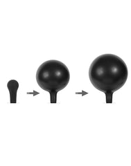 Rimba Latex Play - Aufblasbarer Anal Plug mit Pumpe - Schwarz